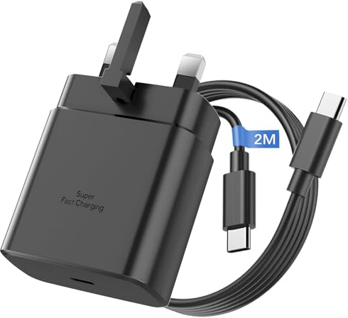 45W USB C Charger for Samsung Fast Plug and Cable 2M,USB C Super Fast Charger for Samsung Galaxy S25/S24/S23 Ultra/S22 Ultra/S21/S20/A13/A14/A54 5G,Type C Charger Plug for Samsung Phone Charger