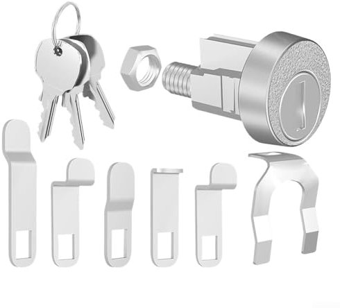 Serratura di ricambio per cassetta postale L1172C con chiave e accessori di bloccaggio per la salvaguardia della posta e degli oggetti (1 set)
