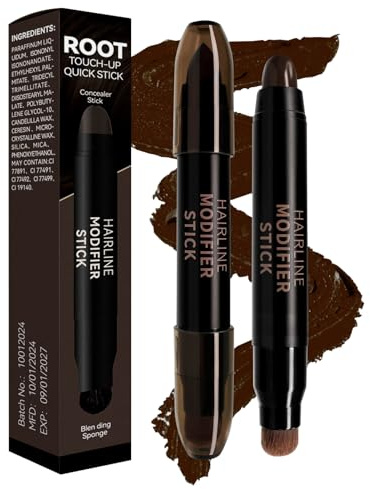 Lápiz de contorno | Lápiz de línea de pelo de doble cabeza, cubierta de pelo para barba, mujeres, hombres, cabelludo, uso diario en casa