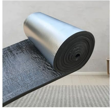 Mehrzweck-Isolierung for Auto, Rohr, Dach und Wand, selbstklebender Aluminiumfolienschaum, 5–30 mm dick, wasserdichter Hitzeschild, schalldämpfendes Material(1*4m/3.2*13ft,20MM(THK))