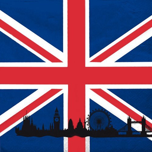 NEU Servietten England 3 lagig 20 Stk. 33 x 33 cm