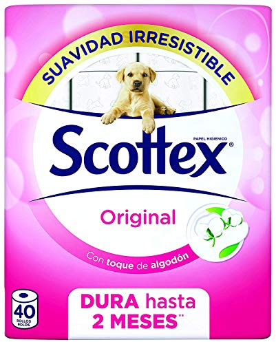 Scottex Original Papel Higiénico, 40 Rollos