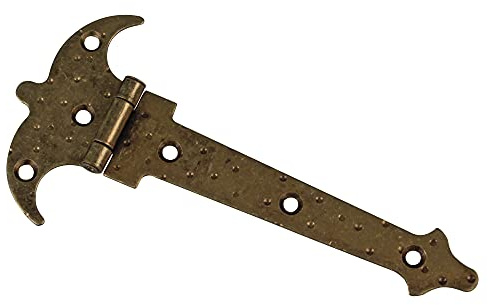 Amig Charnière à deux pales Mod. 551 en acier avec finition cuir style forgé pour portes amovibles lisses d'entrée et de passage extérieures et intérieures et armoires - 120 x 73 x 1,5 mm