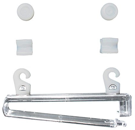 Flairdeco Schlaufengleiter Universal, Plastik, Transparent, 16 Stück