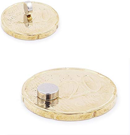 Brudazon | 50 Scheiben-Magnete 5x2mm | N52 Güteklasse - Neodym-Magnete | Ideal für Modellbau, Foto, Whiteboard, Werkstatt, Kühlschrank | Magnetscheibe