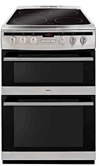 Amica 60cm Double Oven Electric Cooker with Ceramic Hob - Stainless Steel