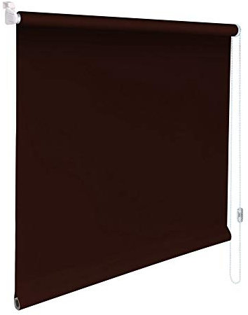 Sonnenschutz-HH® - Mini Verdunkelungsrollo Abdunkelungsrollo Minirollo Rollo KLEMMFIX Seitenzugrollo Kettenzugrollo inkl. Klemmträger ohne Bohren - Außenmaß Breite 65 x 180 cm Höhe - Dunkelbraun