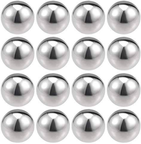 uxcell 32mm(1.26) Dia 304 Stainless Steel Hollow Ball for Home Garden Decoration 16pcs