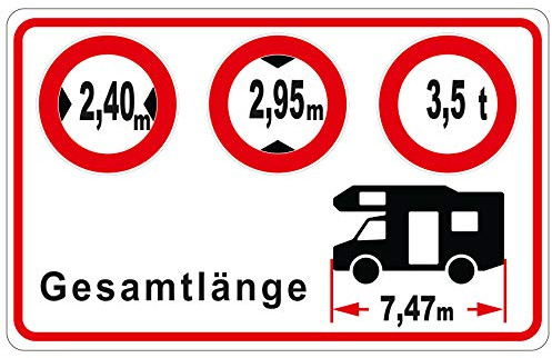 Plott Factory Personalisierter Wohnmobil Aufkleber | UV-beständig, Vinyl, Einzigartig, Rechteckig, 95 x 60 mm