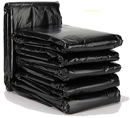 Dance angel 50 Müllsäcke Kapazität 140L-220L Schwerlast Wiederverwertbare Tasche reißfest Schwarz Müllbeutel Große Größe XXL Müllsack für Küche Büro Krankenhaus Hotel Camping Garten Recycling-Station