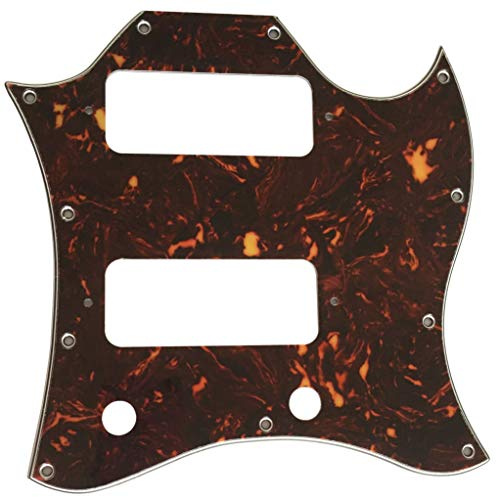 Passend für P90-SG Style Full Face Style Gitarre Pickguard (4-lagige, braune Schildkröte)