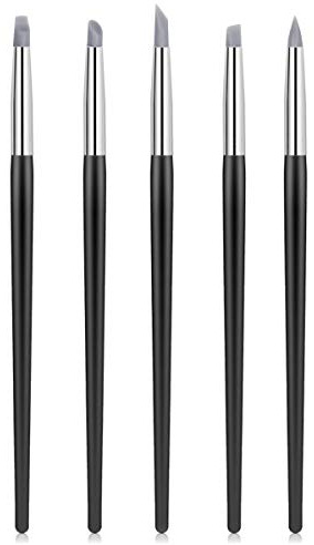 5 Stück Ton Farbe Sculpting Shapers Silikonpinsel Modellier Pinsel Colour Shaper Clay Shaper Modellier Werkzeug Pinsel Gummi Spitze Schnitzwerkzeuge Formen