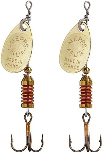 Mepps Aglia - Cucharas (2 unidades, 4,5 g), color dorado