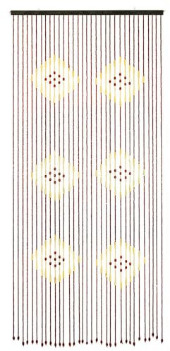 zeitzone Türvorhang Bambus Perlen Insektenschutz Fadenvorhang Deko Raumteiler 90x200 cm