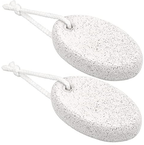 Natur Bimsstein 2 Stück Bimsstein Fußpflege Lavastein Fußpflege Natur Pumice Stone, Hornhauterntferner und Fusspeeling, für Füße und Hände Eine Sanfte Reinigung