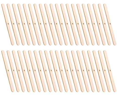 Mikiuly Kerzendochthalter aus Holz,Dochthalter Kerze Dochte Halter,Holzdocht Fester Halter,Löcher Kerze Docht Zentrierung Gerät, für DIY Kerzenherstellung Halter Docht Kerzendocht, 40 Stück