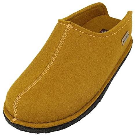 HAFLINGER Flair Smily Filzpantoffeln aus Wollfilz Hausschuh Masala, Gr. 41