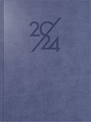 rido/idé Tageskalender Modell Mentor 2024 1 Seite = 1 Tag Blattgröße 14,8 x 20,8 cm blau