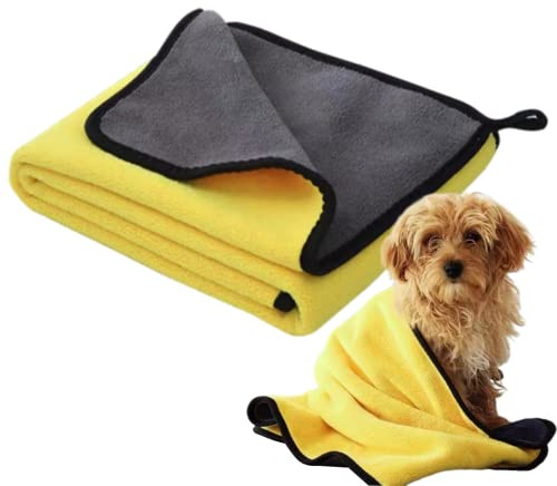 Toallas de microfibra para perros, Toalla de secado rápido para perros, Secado rápido, Súper absorbente, 100cm x 50cm, Toalla/manta súper suave para perros/mascotas, Lavable y secable a máquina