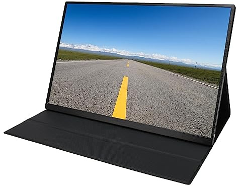 Airshi Monitor de Viaje, Fácil Conexión Tipo C Mini HD Pantalla Móvil Externa IPS de 16 Pulgadas para Negocios (Enchufe de la UE)