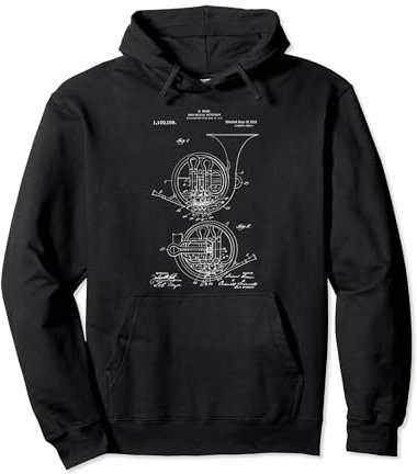 French Horn print French Horn Player Gift christmas Pullover Hoodie