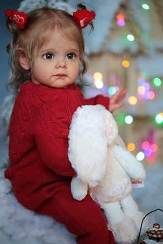 Anano Reborn Baby Mädchen Puppen Die Echt Aussehen Adern 24 Zoll Leben Aussehende Babypuppen Lebensecht Reborn Toddler Realistische Newborn Baby Puppe Flexible Arme