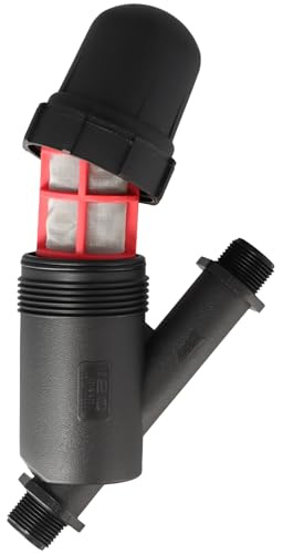 3/4 Zoll Wasserfilter mit Sieb für Gartenschlauch, Bewässerungsfilter für Gartenarbeit, Landwirtschaft & Tropfbewässerung, Kompatibel mit Tankpumpe und Schlauchsystemen