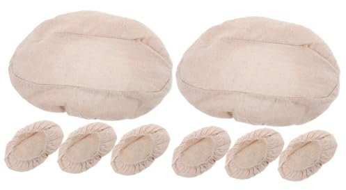 Cabilock 2 Juegos Cubierta De Tela para Cesta De Pan Cesta Fermentacion Pan Cesta De Fermentación para Pan Cubiertas para Tazones De Pan De Suministros De Cocina 4 Uds * 2