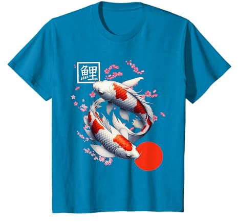 Carpe Koi Japonaise Nishikigoi Poisson Fleur de Cerisier Sakura T-Shirt