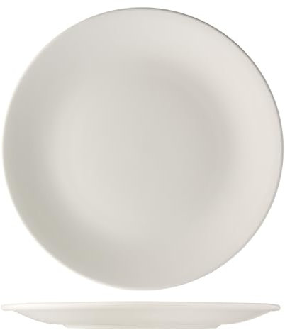 Set de 6 assiettes de présentation City Coupe en porcelaine fine de couleur blanche. Dimensions : Ø31 cm.