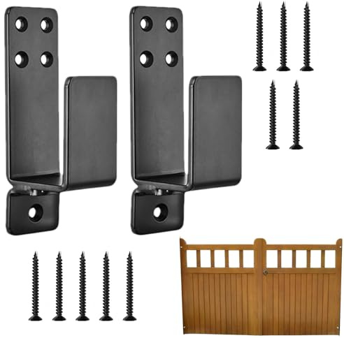 Support en forme de U, 2 x 4, lot de 2 supports de sécurité pour barre en acier, supports de montage en bois 2 x 4, supports en métal pour serrure de porte, renfort de porte pour garage