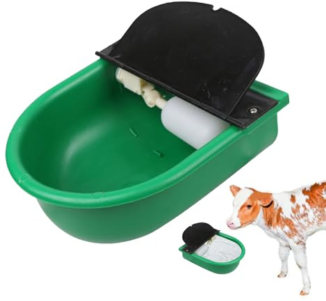 Tiertränkeschale mit Schwimmerventil - Automatischer Trinknapf aus Edelstahl für, & Ziegen | Langlebige Viehtränke für Bauernhof & Weide, einfache Montage & Reinigung