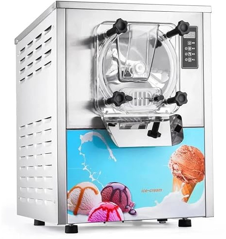 1400W Macchina per Gelato Commerciale 16L-20L/H Professionale Dura Ice Cream Maker a 3 Gusti Macchine per Yogurt Gelati per Snack Bar Ristorante,con Schermo di Visualizzazione Del LED (YKF-116)