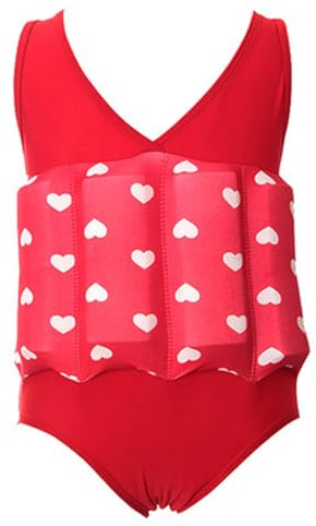 Kleinkindobene Badeanzug Mädchen weich ＆ elastisches Kleinkind Schwimmschwimmflohenhautfreundlicher Onesie Badeanzug mit abnehmbaren Sicherheitsschwimmer für Pool Baby Training Aid 2025 Neu