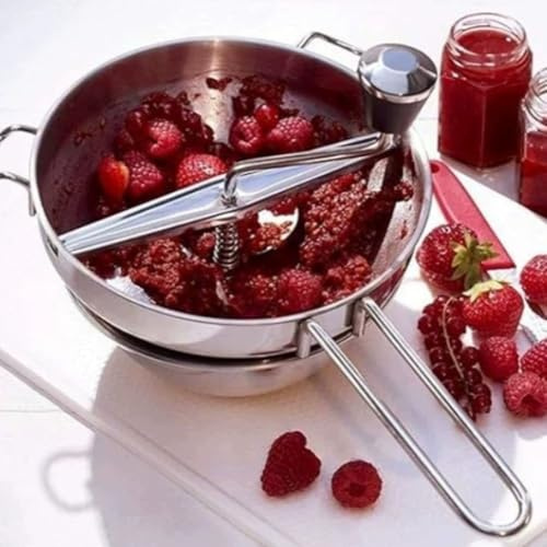 Presse-purée manuel en acier inoxydable, presse-fruits, broyeur de légumes, presse-purée pour aliments pour bébé et purée pour purée lisse (1)
