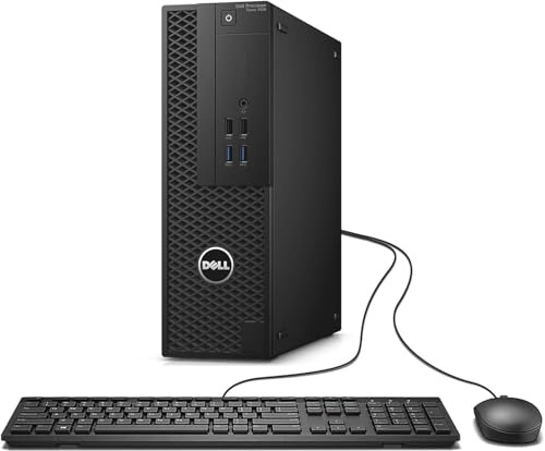 Dell Precision 3420 SFF Desktop Computer PC, Intel Core i7-6700, 16 GB RAM, 512 GB SSD, WiFi, Bluetooth, tastiera US, Windows 11 Pro (ricondizionato)