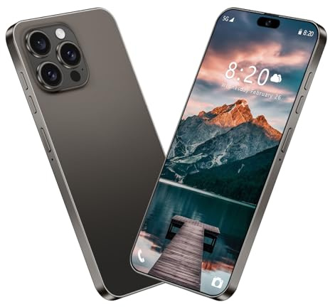 ULUCAN Smartphone étanche d'extérieur I16 Pro Max, Android à Bas Prix pour Adolescents/Adultes/Seniors, 16 Go de RAM, 1 to de ROM, Batterie Grande capacité 8 000 mAh, 108 Mpx,Black-1TB