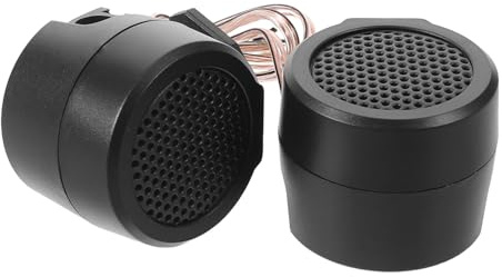 MUCKLILY Altoparlanti Tweeter per Auto 500w, Mini Design a Cupola in Plastica Nero, Coppia 2 Pezzi per Impianto Stereo Auto e Veicoli Elettrici, Suono Cristallino per Commuting Urbano