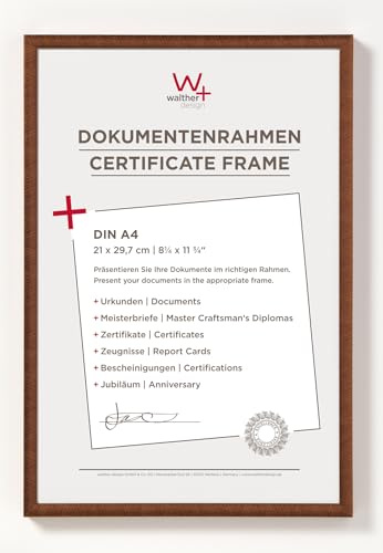 walther design Cadre Photo Bronze 21 x 29,7 cm (DIN A4) Nouveau Cadre en Plastique Lifestyle KV130J