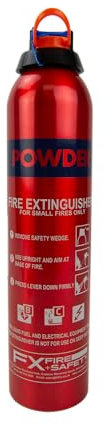 AA 950g Fire Extinguisher AA1547 - Uses BC Powder Small Fires - Lightweight Easy To Use UK Made 5 Year Warranty