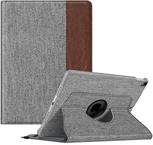 Fintie Hülle für iPad Air 10.5 2019 (3. Generation) / iPad Pro 10.5 2017, 360 Grad verstellbare Schutzhülle mit eingebautem Pencil Halter, Auto Schlaf/Wach Funktion, Denim grau