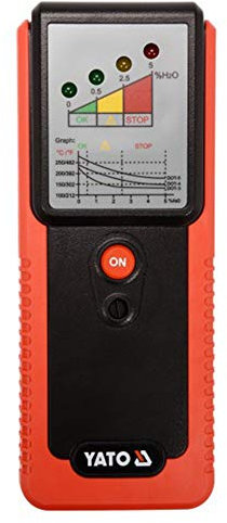 Yato Profi Digitaler Bremsflüssigkeitstester | mit Sonde | 9V | DOT3 DOT4 DOT5 | 4 LEDs | automatische Diagnose Bremsflüssigkeitsmesser
