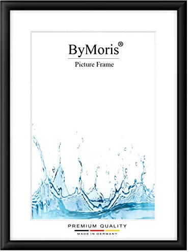 ByMoris Cadre photo sur mesure 51 x 71 cm en Noir mat avec verre acrylique antireflet, poster affiche puzzle portrait cadre bois