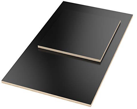 AUPROTEC Tischplatte 18mm schwarz 500 mm x 300 mm rechteckige Multiplexplatte melaminbeschichtet von 40cm-200cm auswählbar Birken-Sperrholzplatten Massiv Holz Industriequalität Auswahl: 50x30 cm