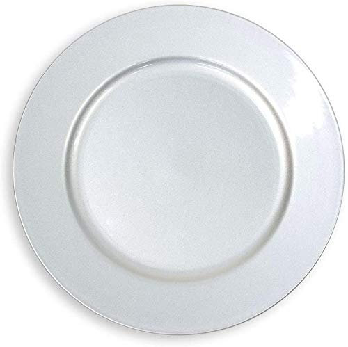 Bellera 6 Sottopiatti Argento Tondo Natalizio, Realizzato in Plastica Rigida Colorata, Perfetto per Decorare la Tua Tavola