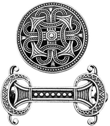dailymall 2stk Mittelalterliche Broschen Wikinger Keltenschmuck Anstecknadel Nordischen Fibel Sicherheitsnadel aus Zinklegierung
