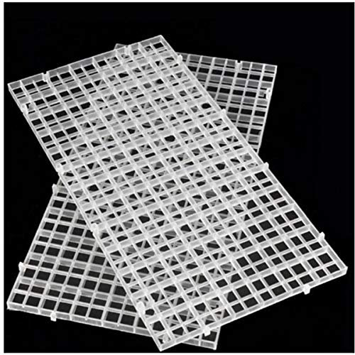 Ruluti 2pcs Aquarium Grid Divider Tray, Fish Tank Filter Bottom Isolation Board Partition Net Pane for Mixed Breeding (white)
