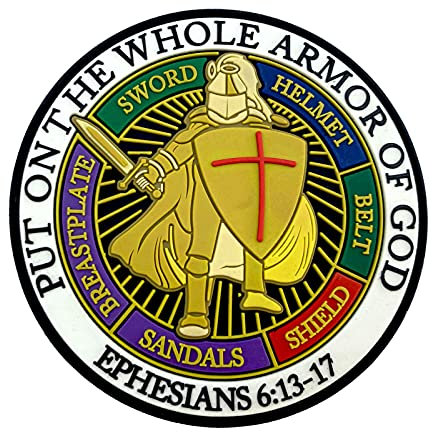 Put on The Whole Armor of God PVC Airsoft Paintball Klett Emblem Abzeichen Patch