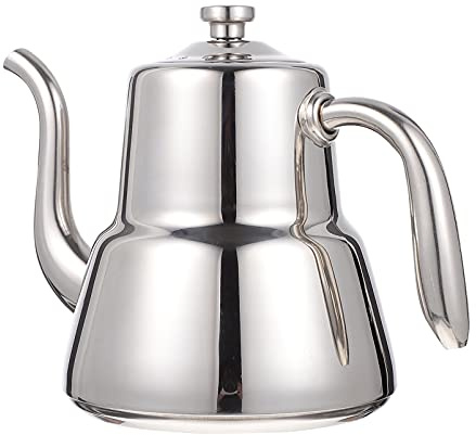 HEMOTON Edelstahl mit Siebeinsatz Teekessel Wasserkocher Wasserkessel Induktion Teekocher Teebereiter für Lose Blatt Tee Küche Zuhause Restaurant 2L