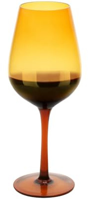 Master casa bis di calici da vino magnum goblet con sfumatura giallo in vetro soffiato casa cucina